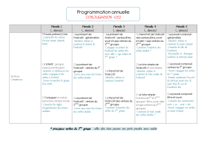 Programmation Conjugaison CE2