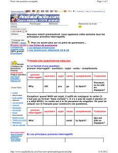Page 1 of 3 Poser une question en anglais 11/8/2012 http://www