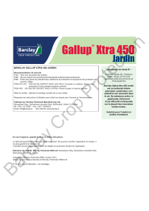 Gallup® Xtra 450 Jardin Étiquette