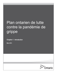 Plan ontarien de lutte contre la pandémie de grippe | Chapitre 1