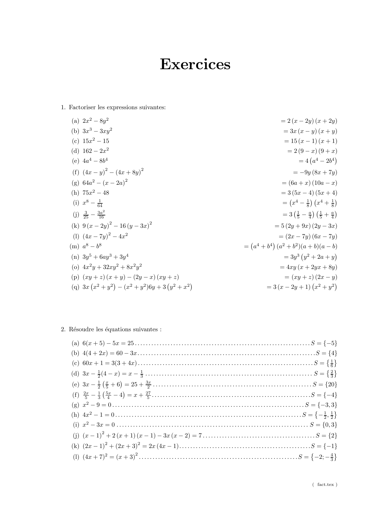 Factorisation