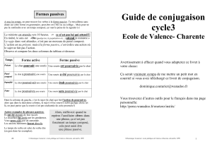 Guide de conjugaison cycle3