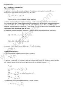 M11.9. Expérience de Rutherford. 1. Mouvement plan