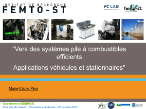 Hydrogène et Pile à Combustible - Agence Nationale de la Recherche