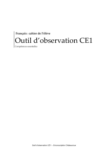 Outil d`observation CE1