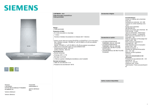 Siemens LC67WA532 HOTTE DECO MURALE PYRAMIDE 60