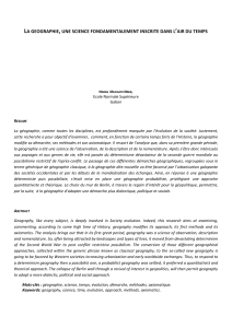 la geographie, une science fondamentalement inscrite dans l`air du