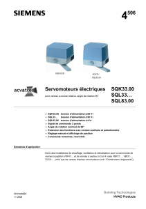 4506 Servomoteurs électriques SQK33.00 SQL33… SQL83