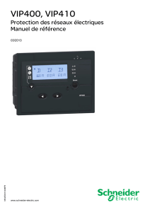 VIP400, VIP410 - Protection des réseaux électriques