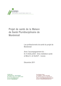 Projet de santé - pole sante montmiraillais