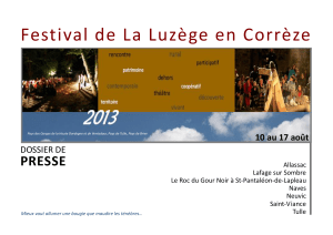 Festival de La Luzège en Corrèze
