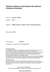 Solution statique et dynamique des pylônes d`antenne haubanés