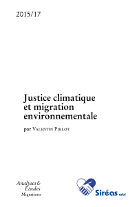 Justice climatique et migration environnementale