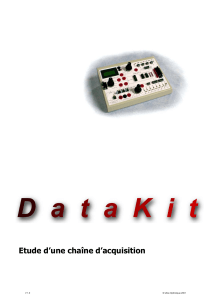 Etude d`une chaîne d`acquisition