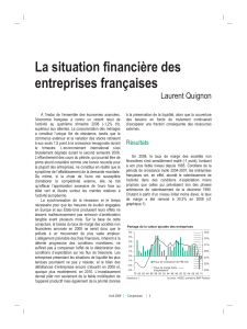 La situation financière des entreprises françaises