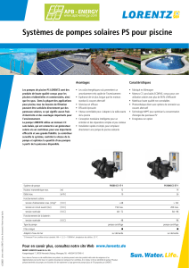 Systèmes de pompes solaires PS pour piscine - Apb
