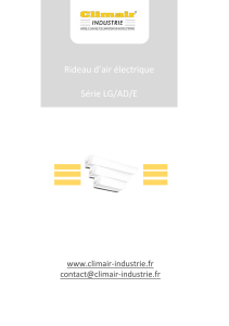 Rideau d`air électrique Série LG/AD/E