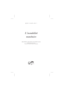 L`instabilité monétaire - Béatrice MAJNONI D`INTIGNANO Home Page