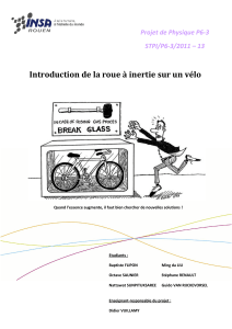 Introduction de la roue à inertie sur un vélo