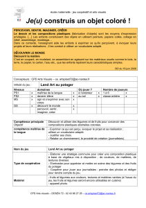 Jeu construis un objet colore