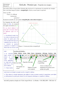 GéoLabo : Premiers pas : Propriétés des triangles