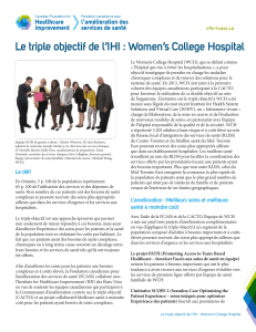 Le triple objectif de l`IHI : Women`s College Hospital