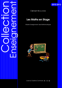 Les maths en stage