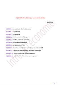 INTRODUCTION à L`ECONOMIE