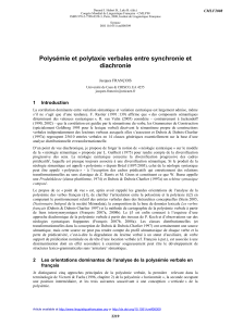 Polysémie et polytaxie verbales entre synchronie et diachronie
