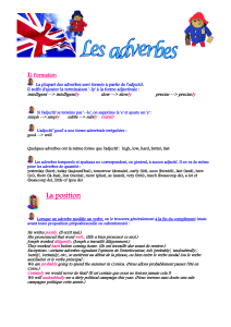 Place des Adverbes - Our English lessons