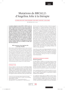 Mutations de BRCA1/2 : d`Angelina Jolie à la thérapie