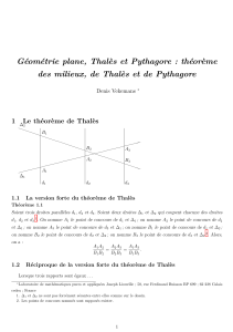 Géométrie plane, Thalès et Pythagore