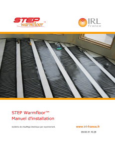 STEP Warmfloor™ Manuel d`installation