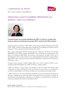 francesca aceto nommée présidente du reseau « sncf au feminin