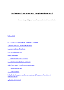 Les Dérivés Climatiques : des Parapluies Financiers