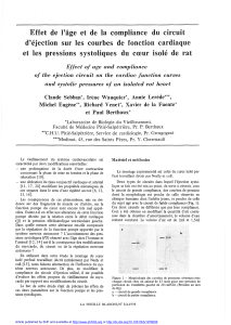 Effet de l\`âge et de la compliance du circuit d\`éjection sur les