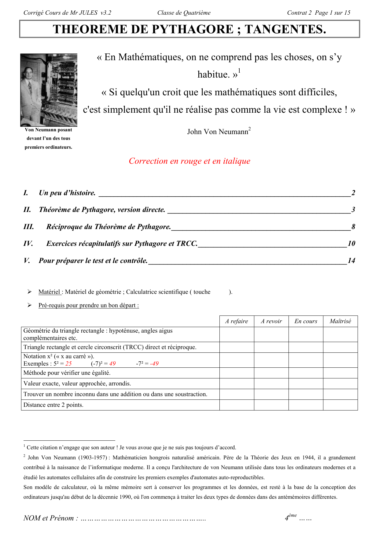 Theoreme De Pythagore Maths En Force