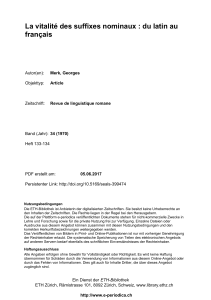 La vitalité des suffixes nominaux : du latin au français - E