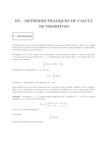 dy - methodes pratiques de calcul de primitives