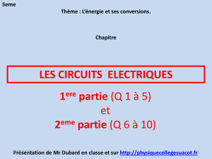 Circuits électriques (1) et (2)