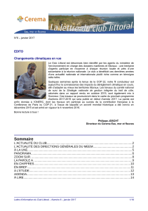 Lettre d`information du Club Littoral n°6