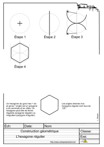 Construction géométrique L`hexagone régulier