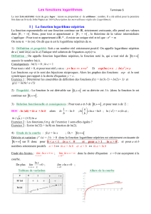 Fonctions logarithmes (PDF