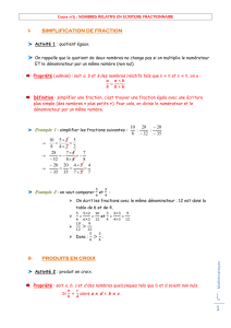 Crs n°5 : fractions