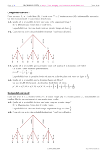 exercices de mathématiques 3ème probabilités