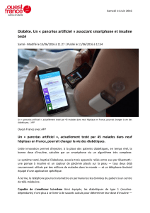 pancréas artificiel » associant smartphone et insuline testé