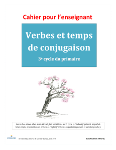 Verbes et temps de conjugaison