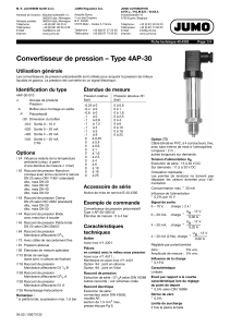 Convertisseur de pression – Type 4AP-30