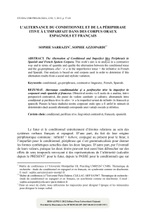 L`alternance du conditionnel et de la périphrase itive à l`imparfait