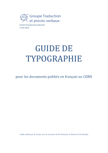Guide de typographie